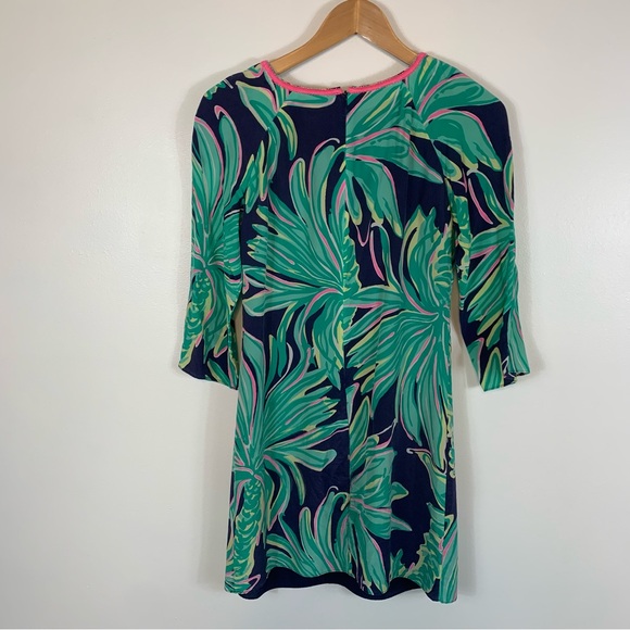 Lilly Pulitzer Flawed Rylee Silk Dress Tiger Palm Size 0 - Picture 9 of 16
